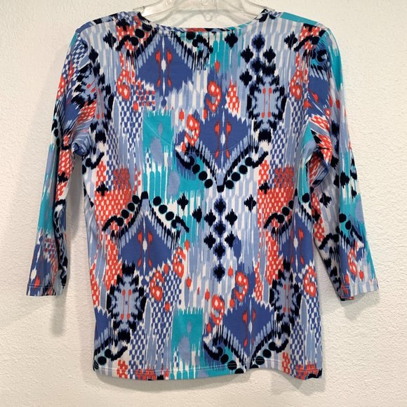 NWOT Ruby Rd V-Neck Beaded Stretch Top Size Small - Picture 2 of 8